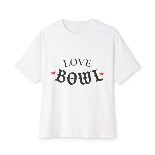 Love Bowl Retro Unisex Oversized Boxy Tee - snazzymerch