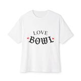 Love Bowl Retro Unisex Oversized Boxy Tee - snazzymerch