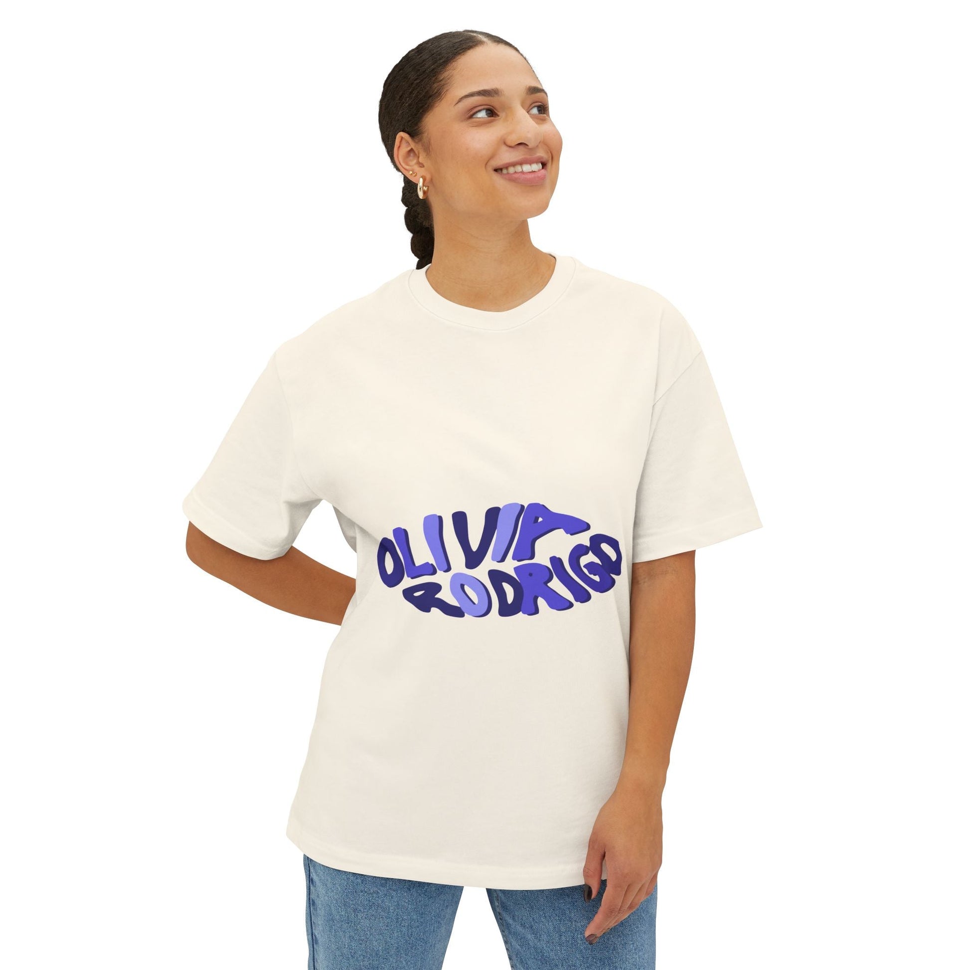 Olivia Rodrigo Wavy Text-Oversized Tee Printify