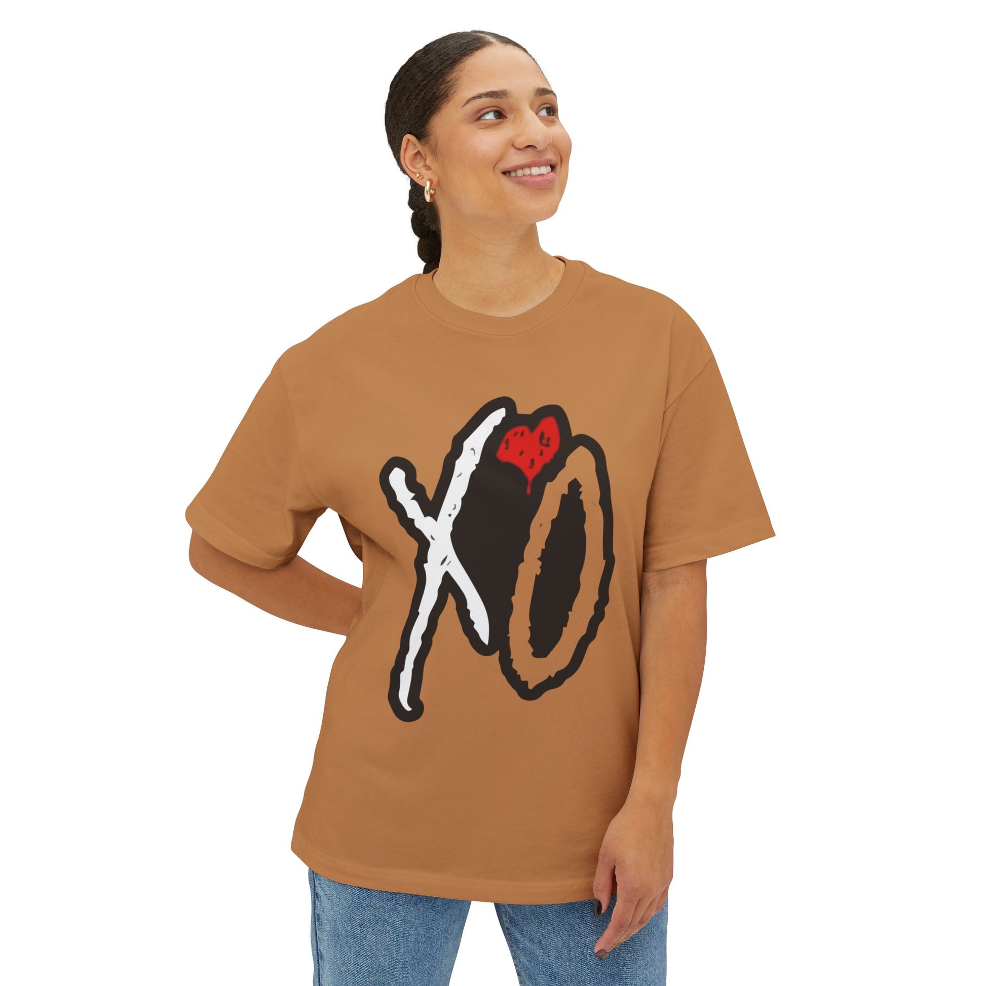 Heart & Shadows Unisex Oversized Boxy Tee - snazzymerch