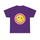 Retro Rainbow Smiley Unisex Heavy Cotton Tee - snazzymerch