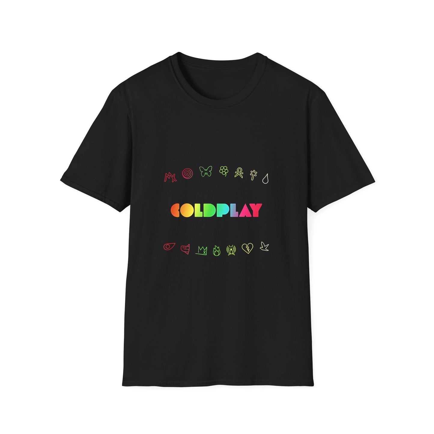 Unisex Softstyle T-Shirt Inspired by Coldplay’s Signage Printify
