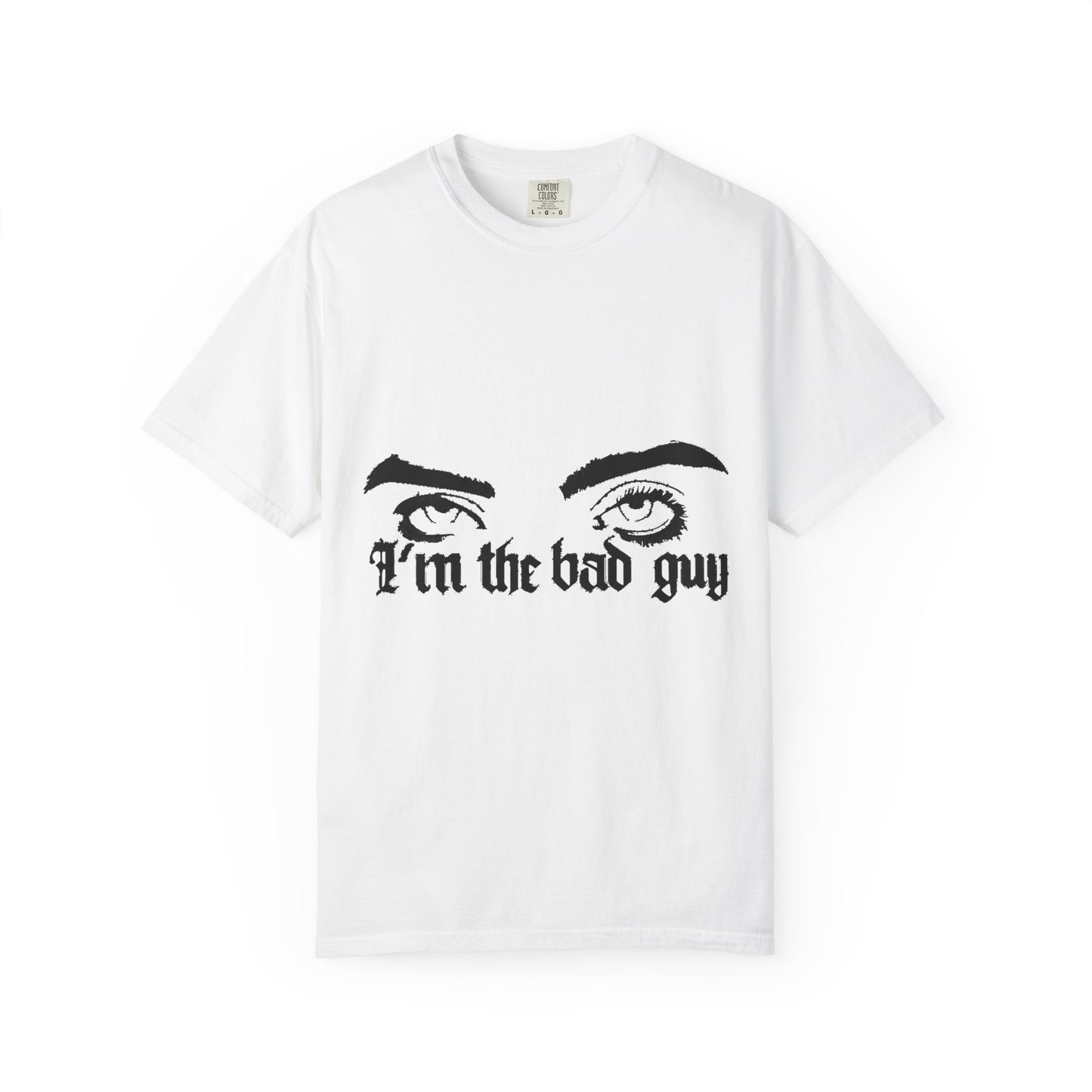 Billie Eilish Inspired Dyed T-shirt – Eyes & Shadows Gothic Edition Printify