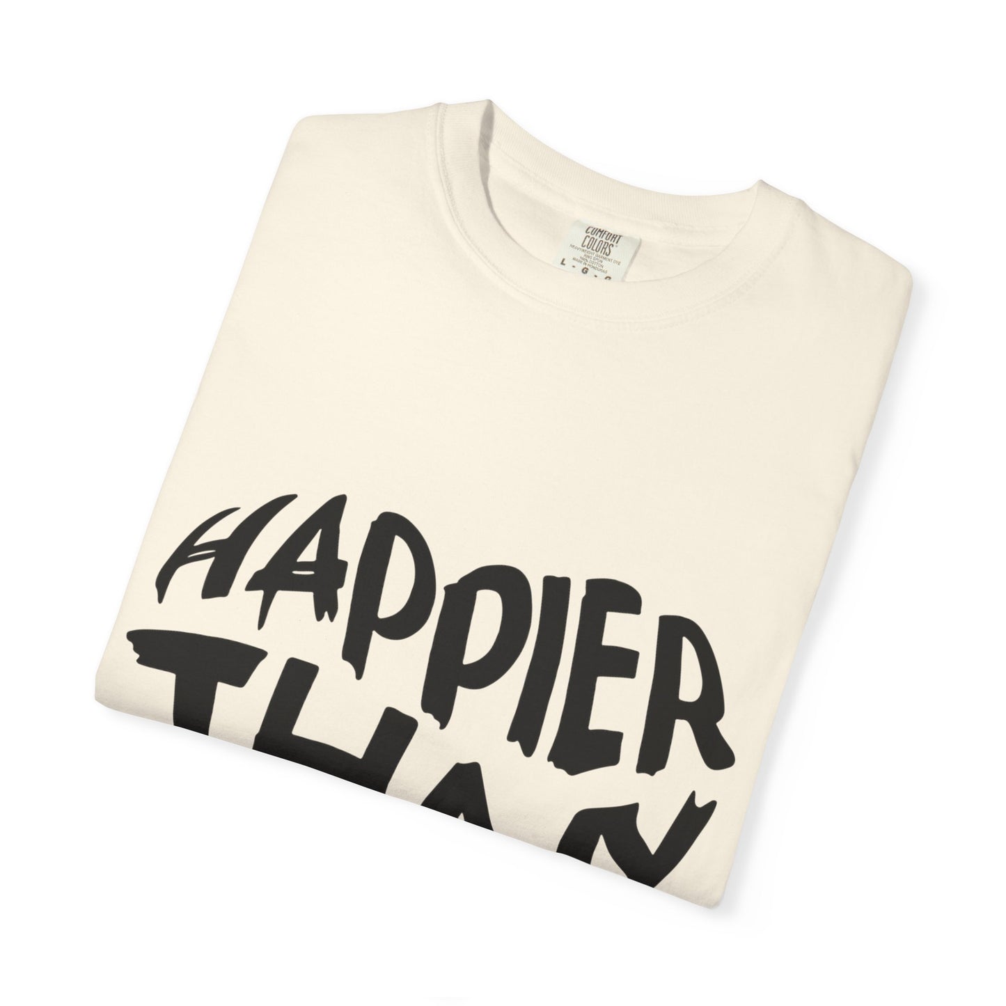 Billie Eilish Inspired Dyed T-shirt – Happier Heart Lettering Edition Printify