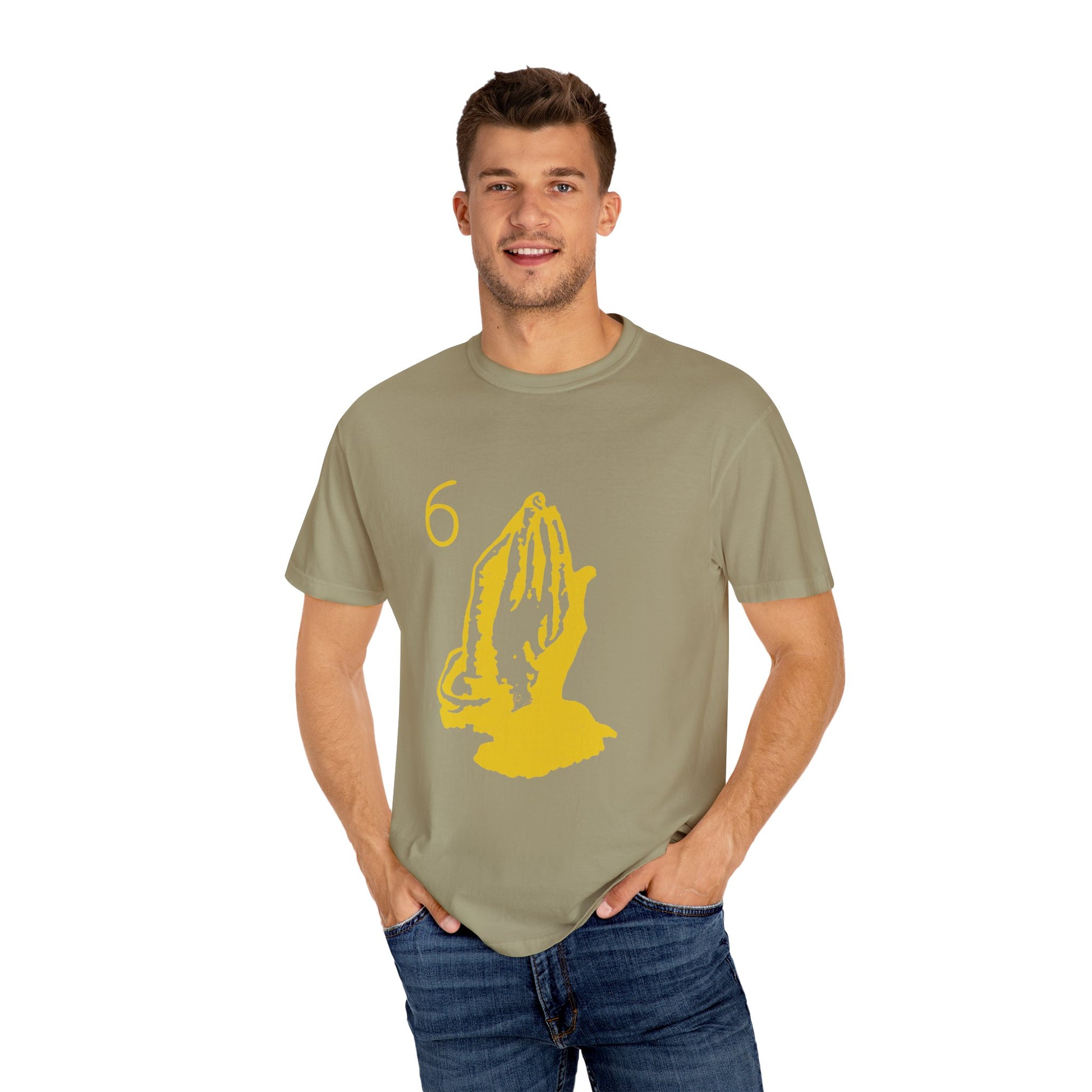 6 God Prayer Hands Dyed Tshirt Printify