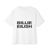 Billie Eilish Inspired Oversized T-Shirt – Stacked Glow Text Edition Printify
