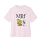 Unisex Oversized Tee – Snazzy Funny Milf Edition Printify