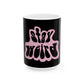 Retro Pink “Stay Weird” Typography Ceramic Mug, (11oz, 15oz) - snazzymerch