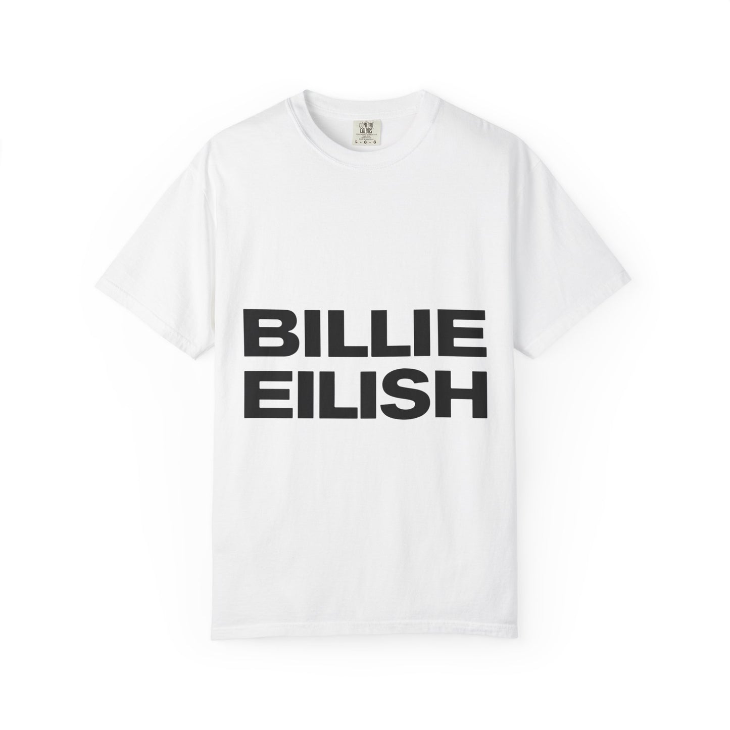 Billie Eilish Inspired Dyed T-shirt – Stacked Glow Text Edition Printify