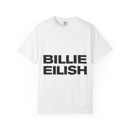 Billie Eilish Inspired Dyed T-shirt – Stacked Glow Text Edition Printify