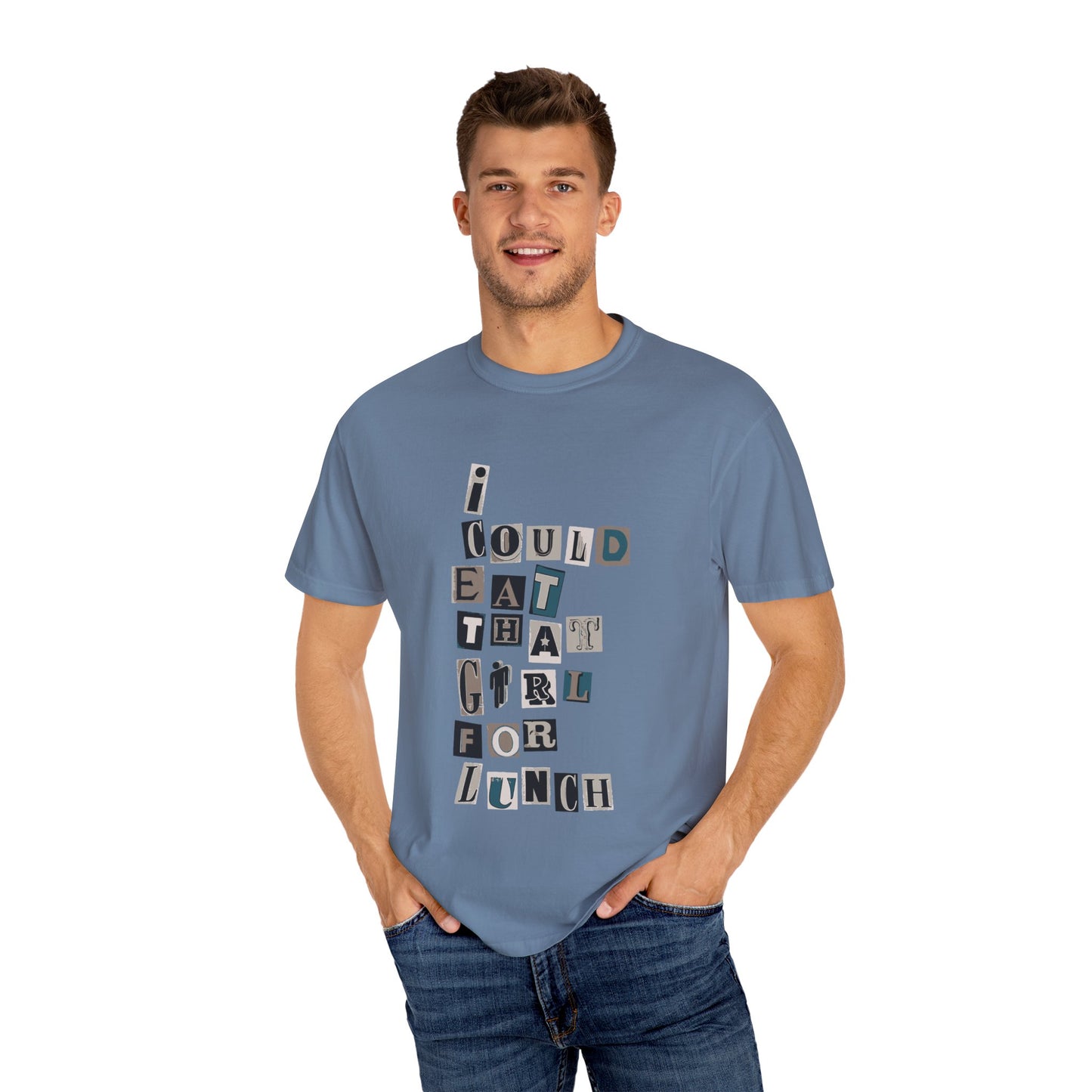 Billie Eilish Inspired Dyed T-shirt – Mixed Message Collage Edition Printify