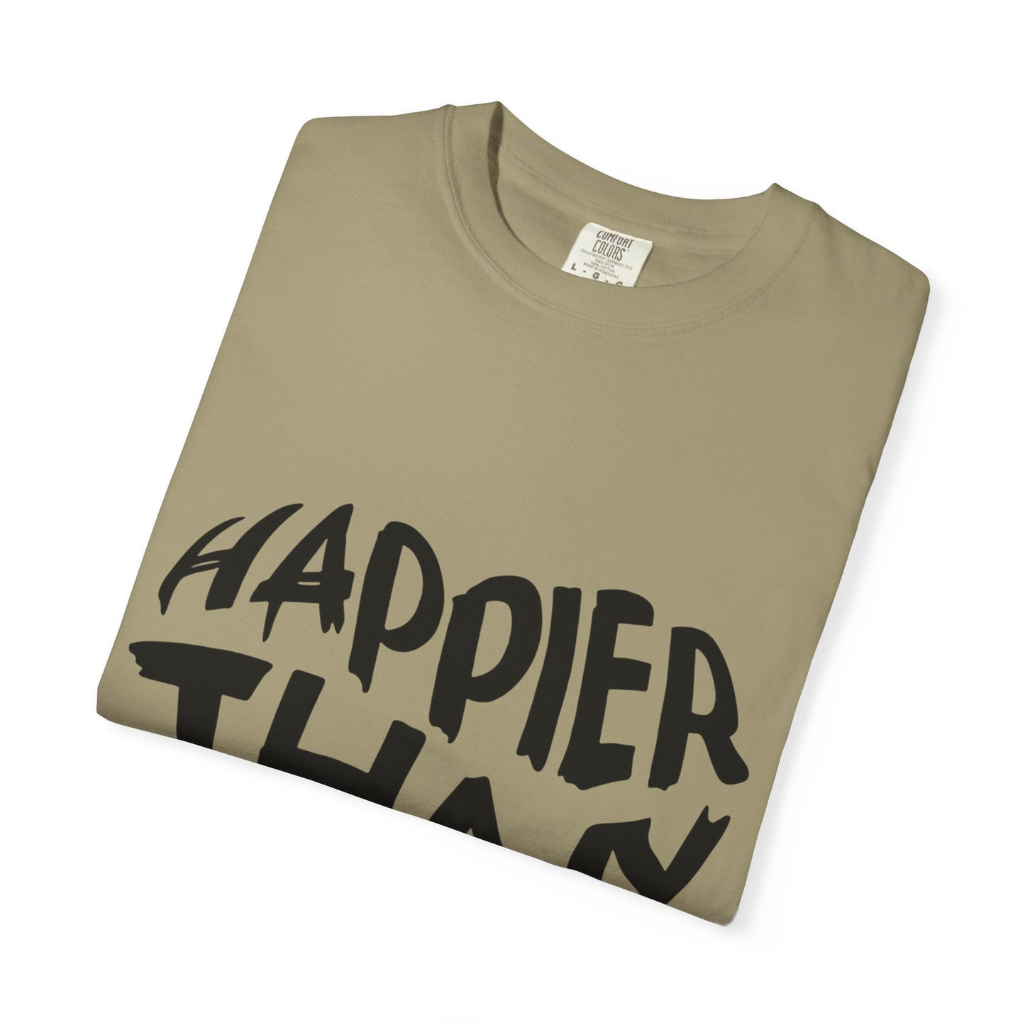 Billie Eilish Inspired Dyed T-shirt – Happier Heart Lettering Edition Printify