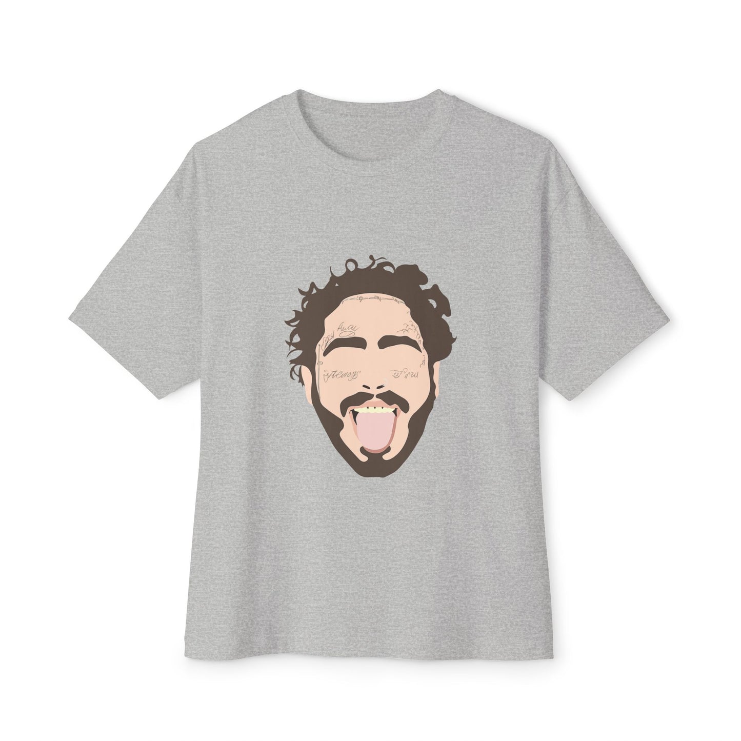 Minimalist Tongue Out Cartoon Face Unisex Oversized Boxy Tee Printify