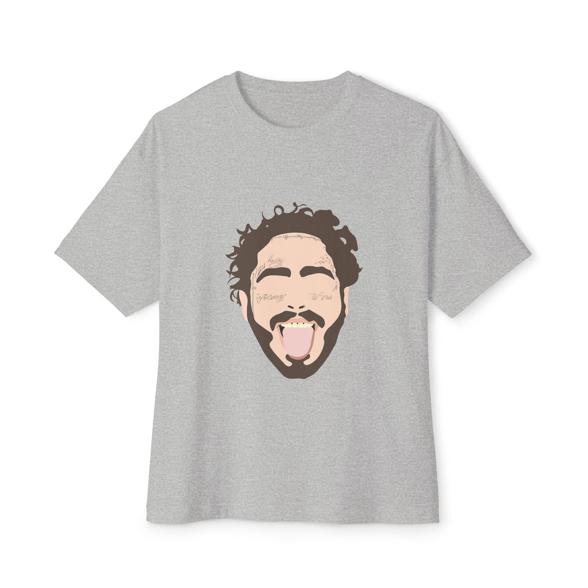 Minimalist Tongue Out Cartoon Face Unisex Oversized Boxy Tee Printify