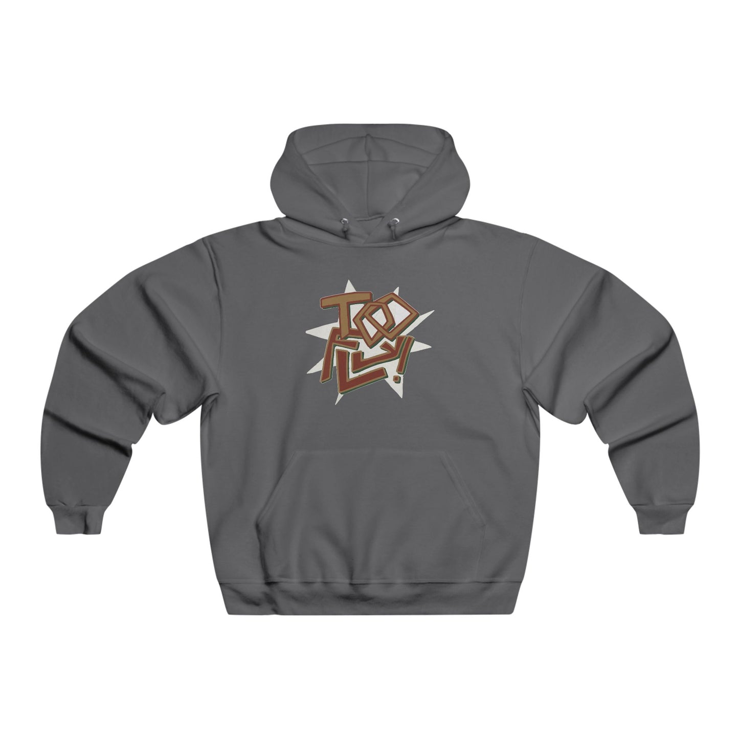 Geometric Lettering Men's NUBLEND® Hooded Sweatshirt - snazzymerch