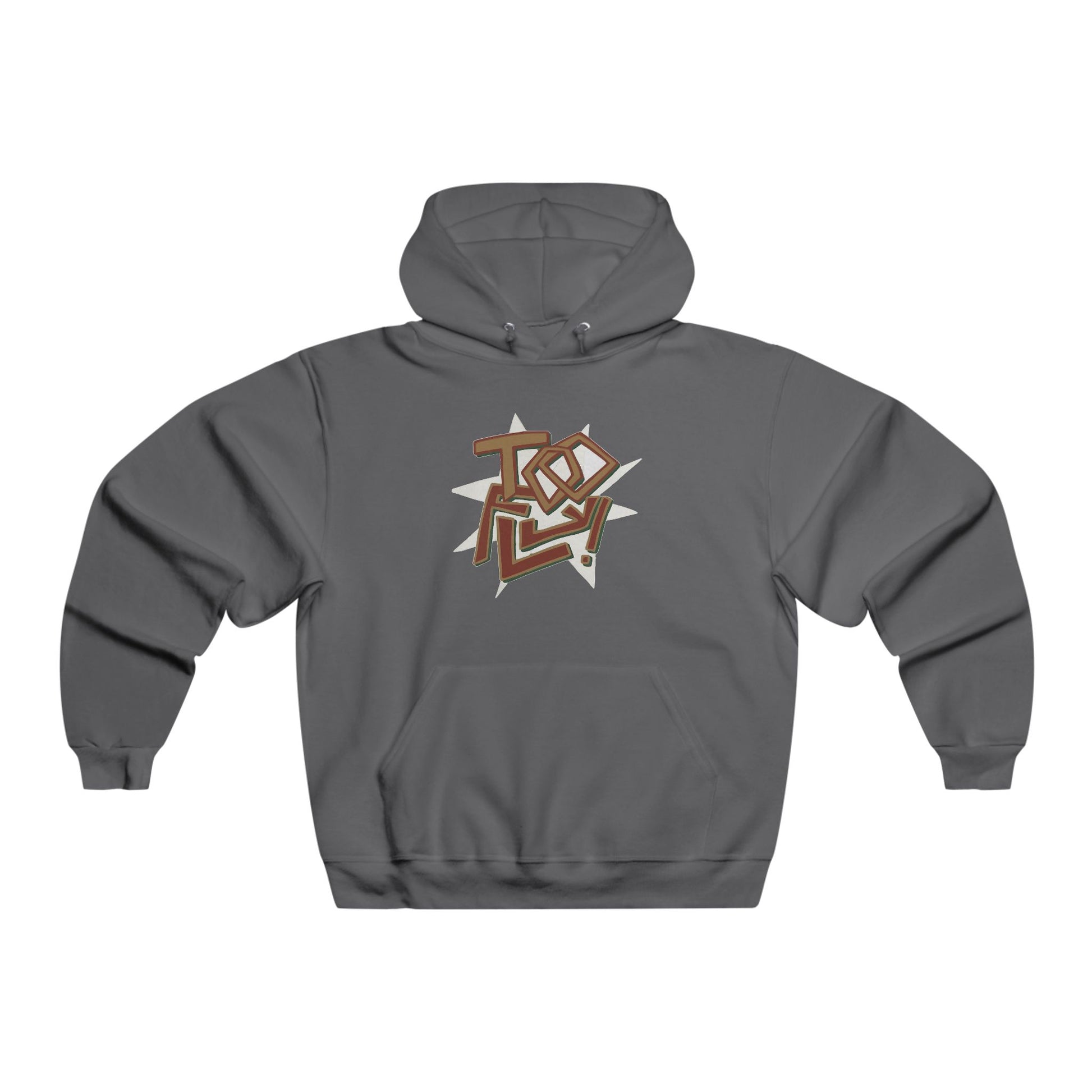 Geometric Lettering Men's NUBLEND® Hooded Sweatshirt - snazzymerch