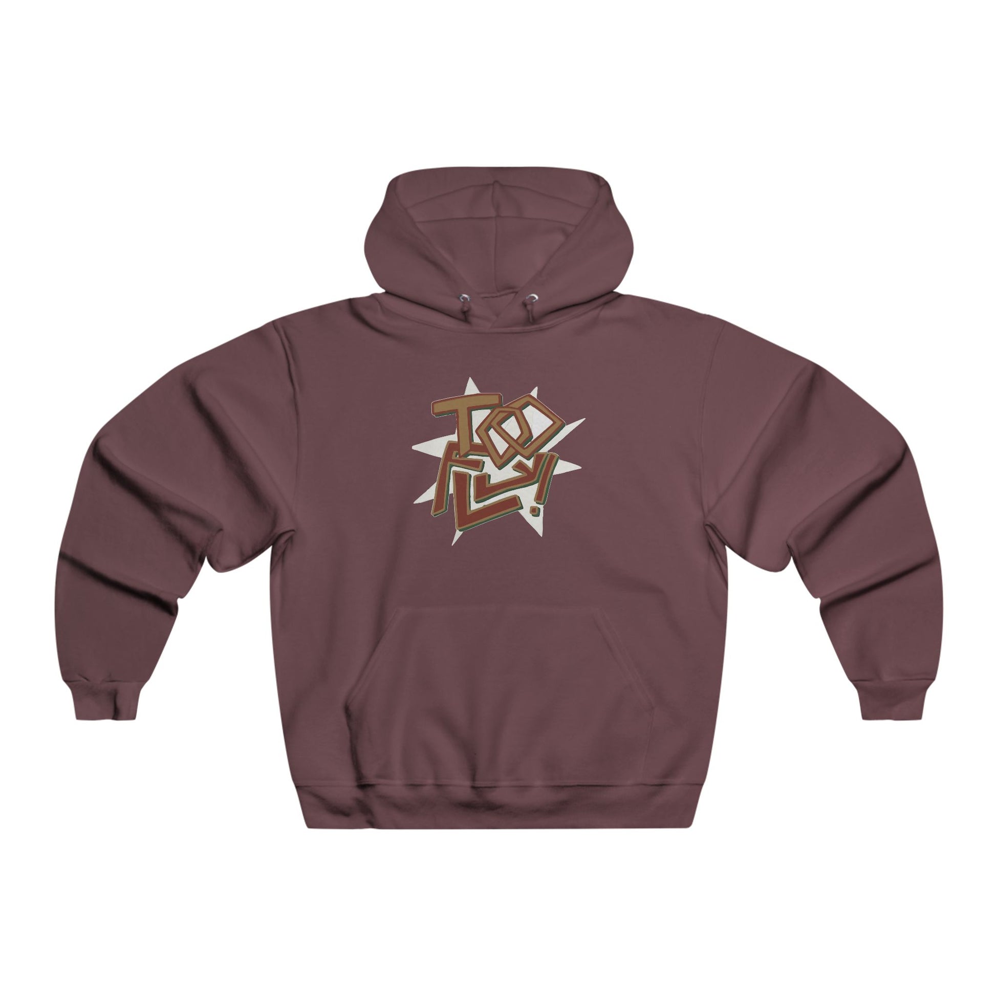 Geometric Lettering Men's NUBLEND® Hooded Sweatshirt - snazzymerch