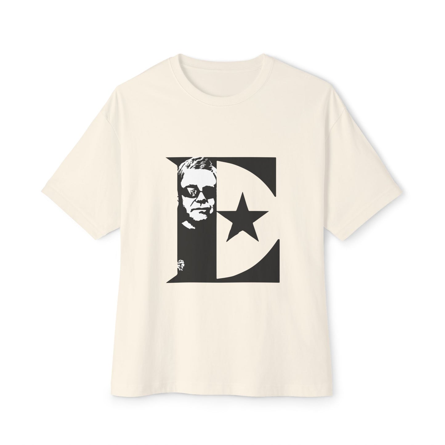 Black & White Portrait Unisex Oversized Boxy Tee - snazzymerch