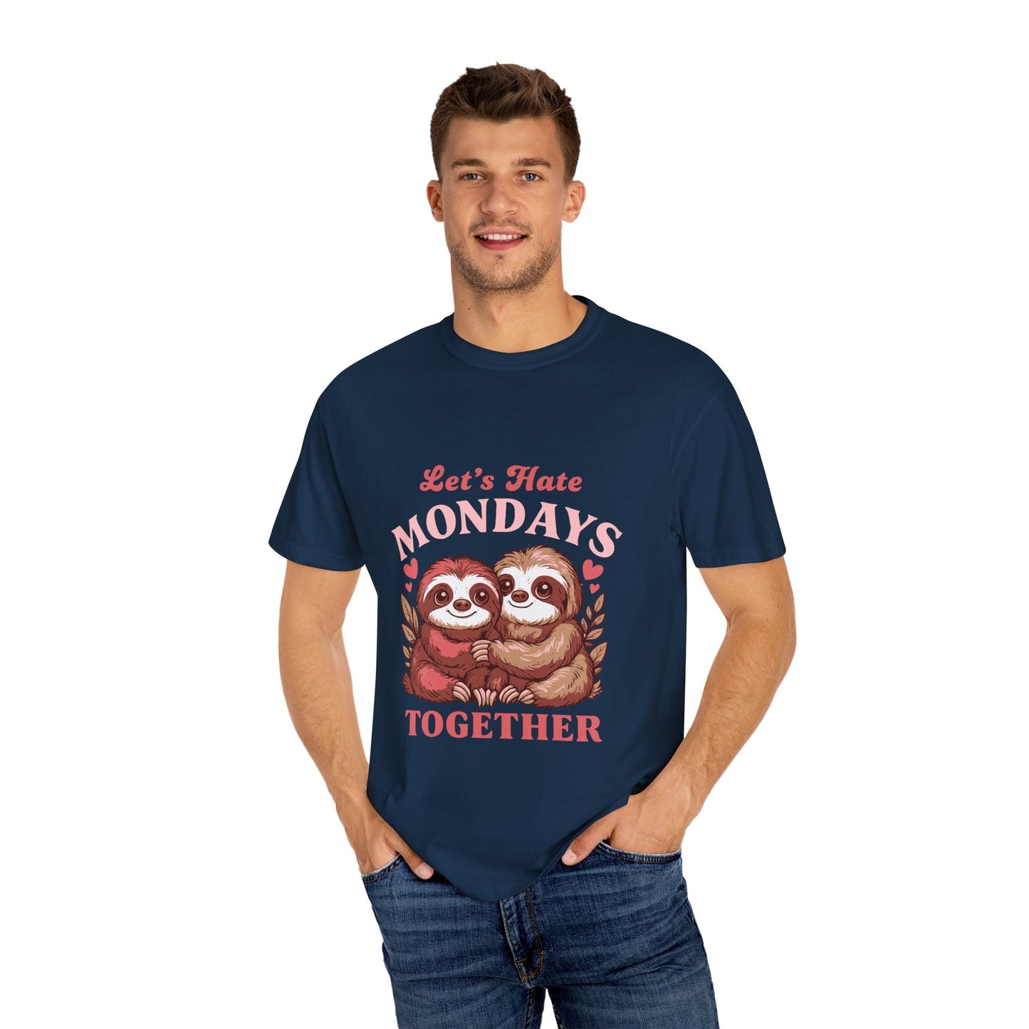 Dyed T-shirt – Snazzy Lets hate Monday Edition Printify