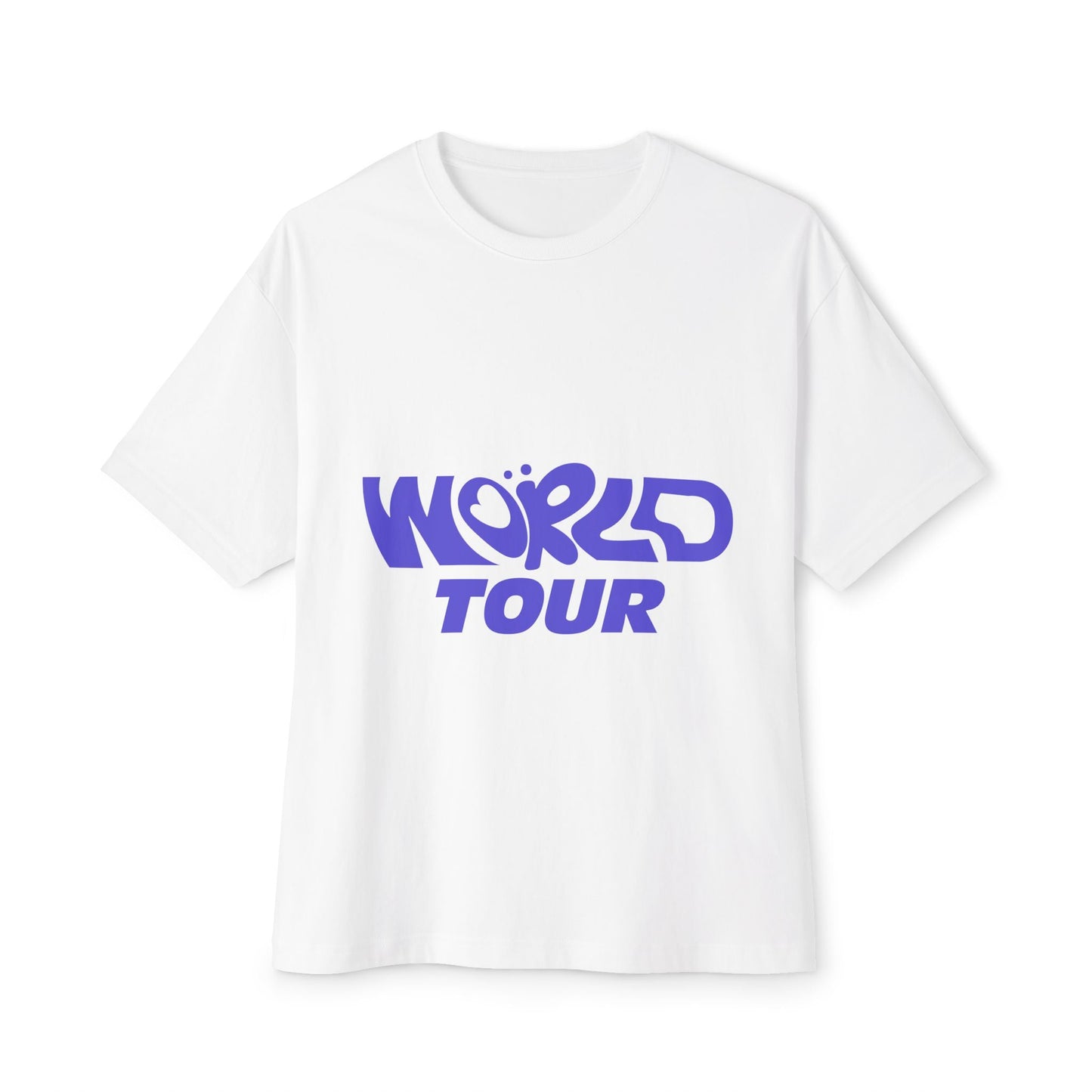 World Tour Bubble Letter-Oversized Tee Printify