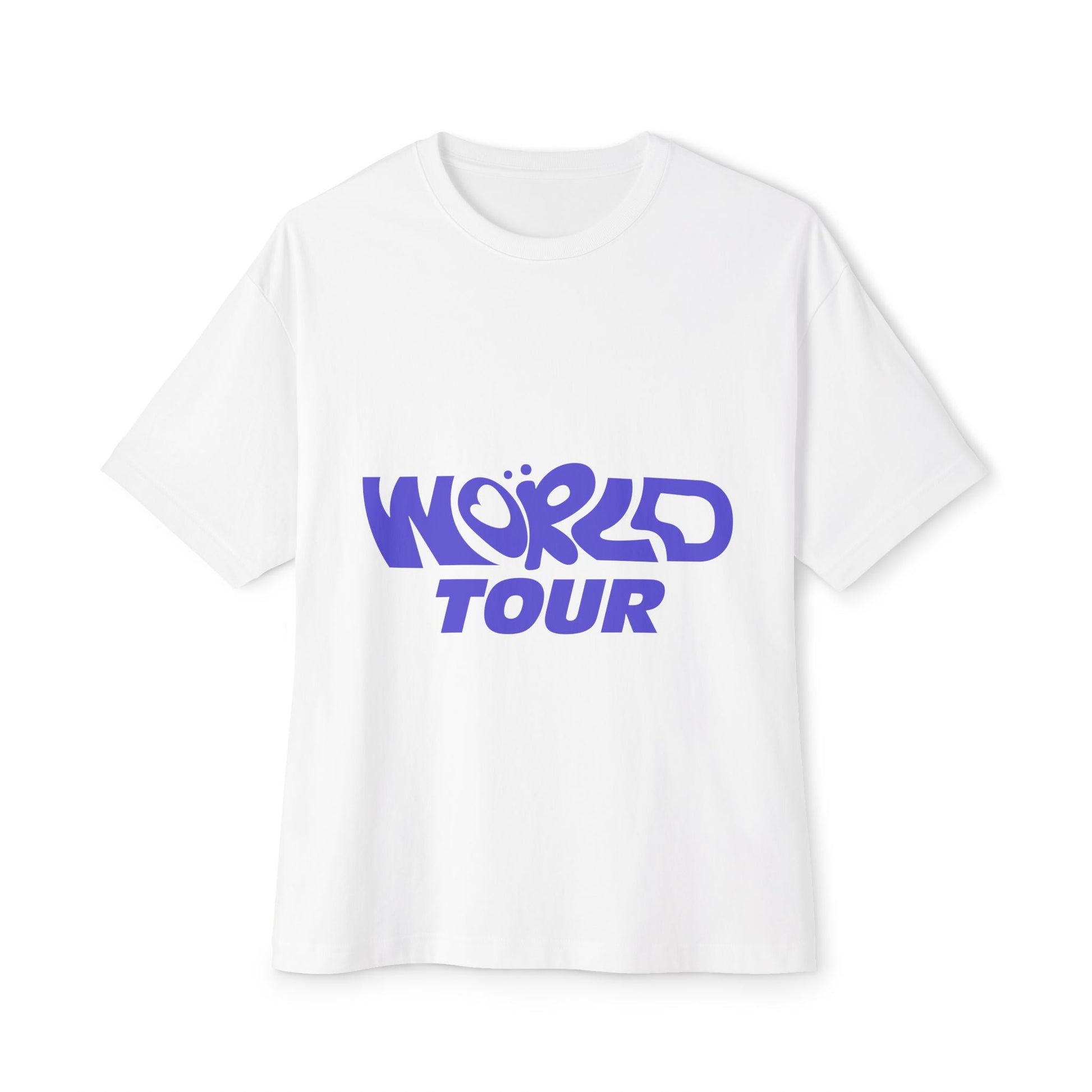 World Tour Bubble Letter-Oversized Tee Printify