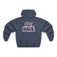 Retro Pink “Stay Weird” Typography Men's NUBLEND® Hooded Sweatshirt - snazzymerch