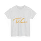 Take Care Gold Script Heavy Cotton Tee Printify