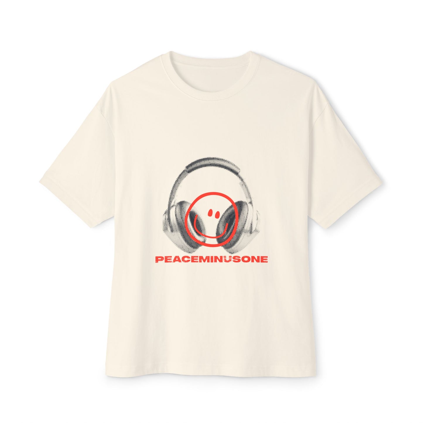 Smiley Beats Graphic Unisex Oversized Boxy Tee - snazzymerch