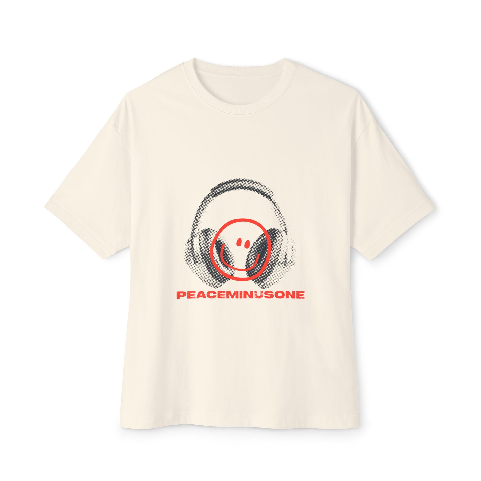 Smiley Beats Graphic Unisex Oversized Boxy Tee - snazzymerch