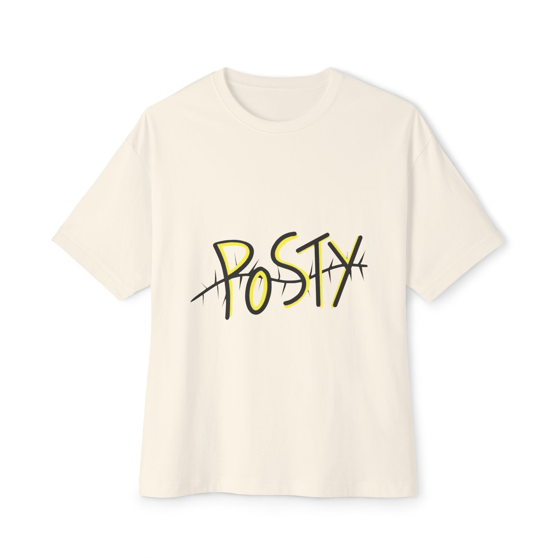 Abstract Black Barbed Wire Unisex Oversized Boxy Tee Printify