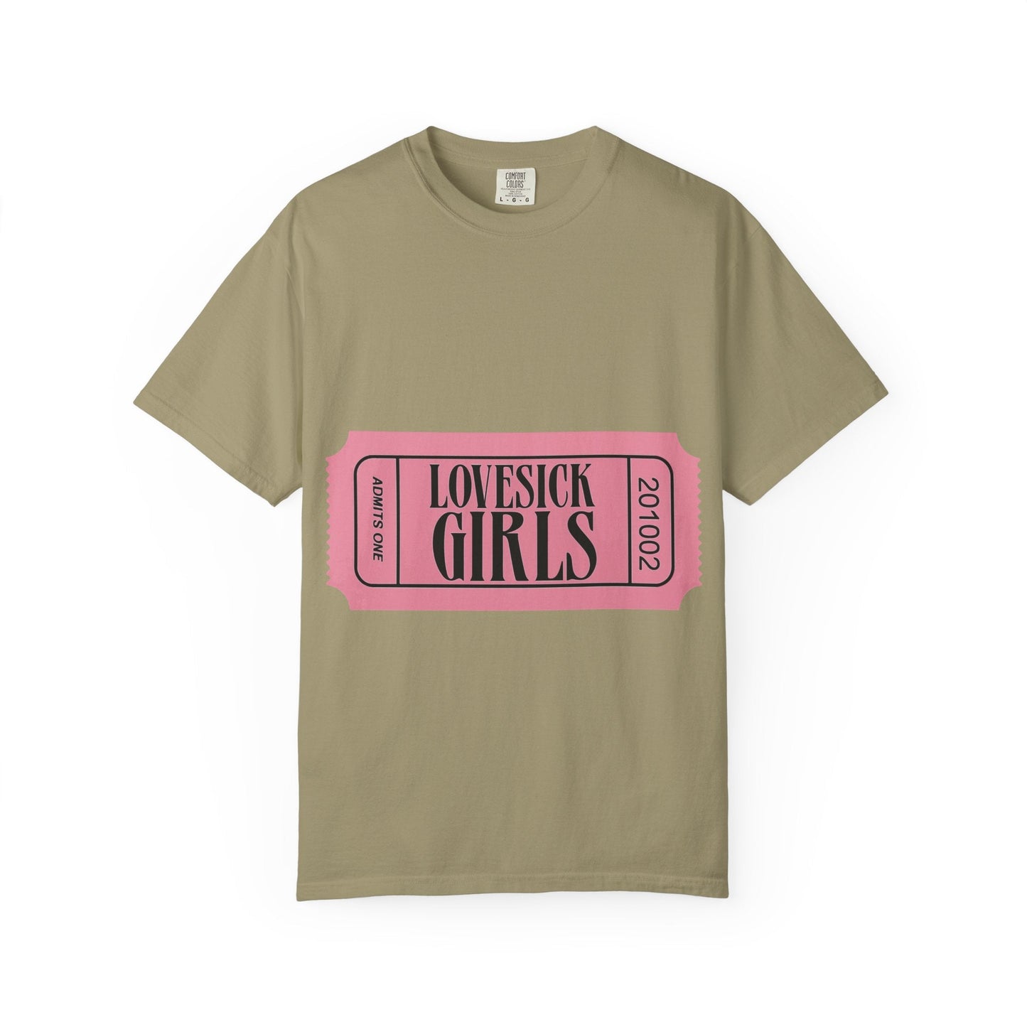 Lovesick Girls Ticket – Dyed T-shirt Printify