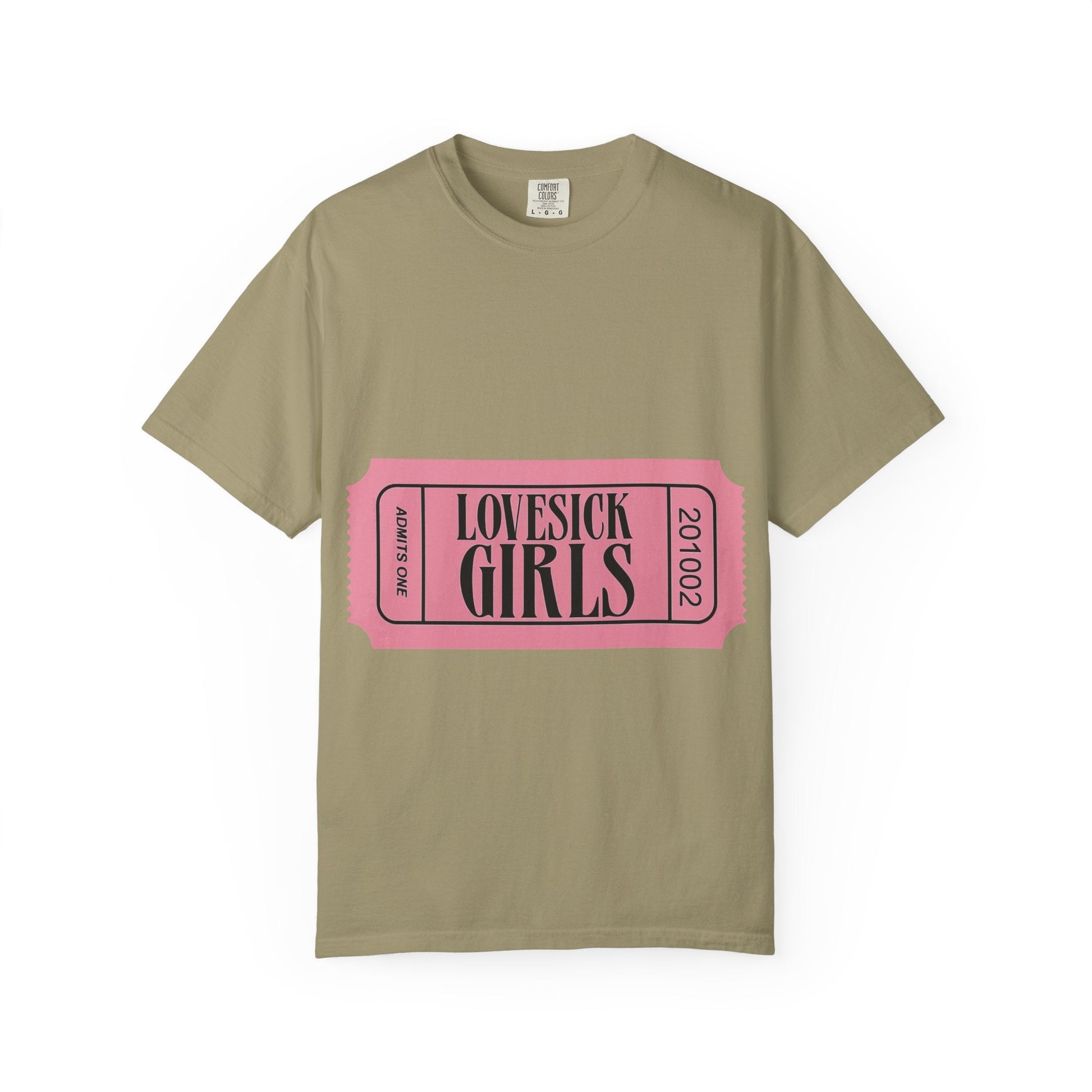 Lovesick Girls Ticket – Dyed T-shirt Printify