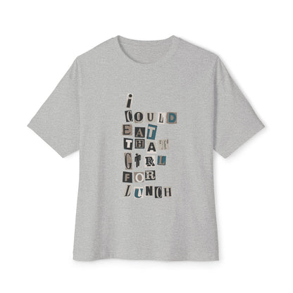 Billie Eilish Inspired Oversized T-Shirt – Mixed Message Collage Edition Printify
