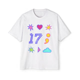 Symbols of 17 Aesthetic Men's Heavy Oversized Tee - snazzymerch