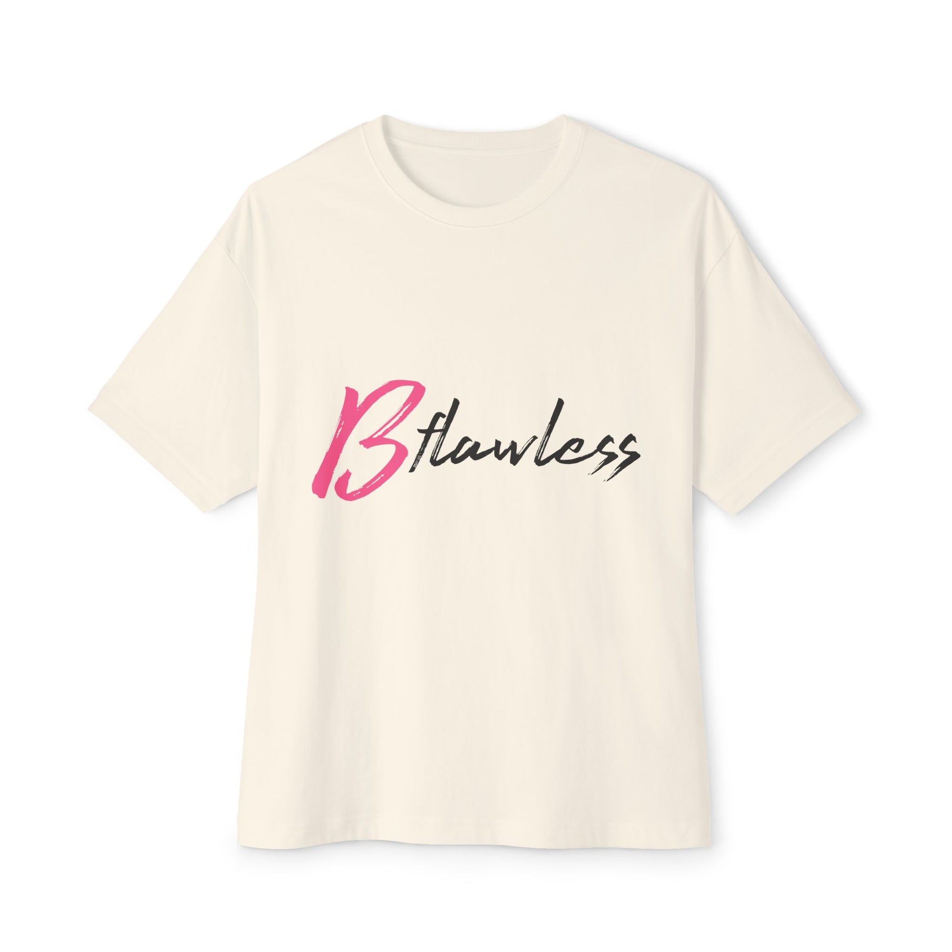 Bold Script “Be Flawless” Unisex Oversized Boxy Tee - snazzymerch