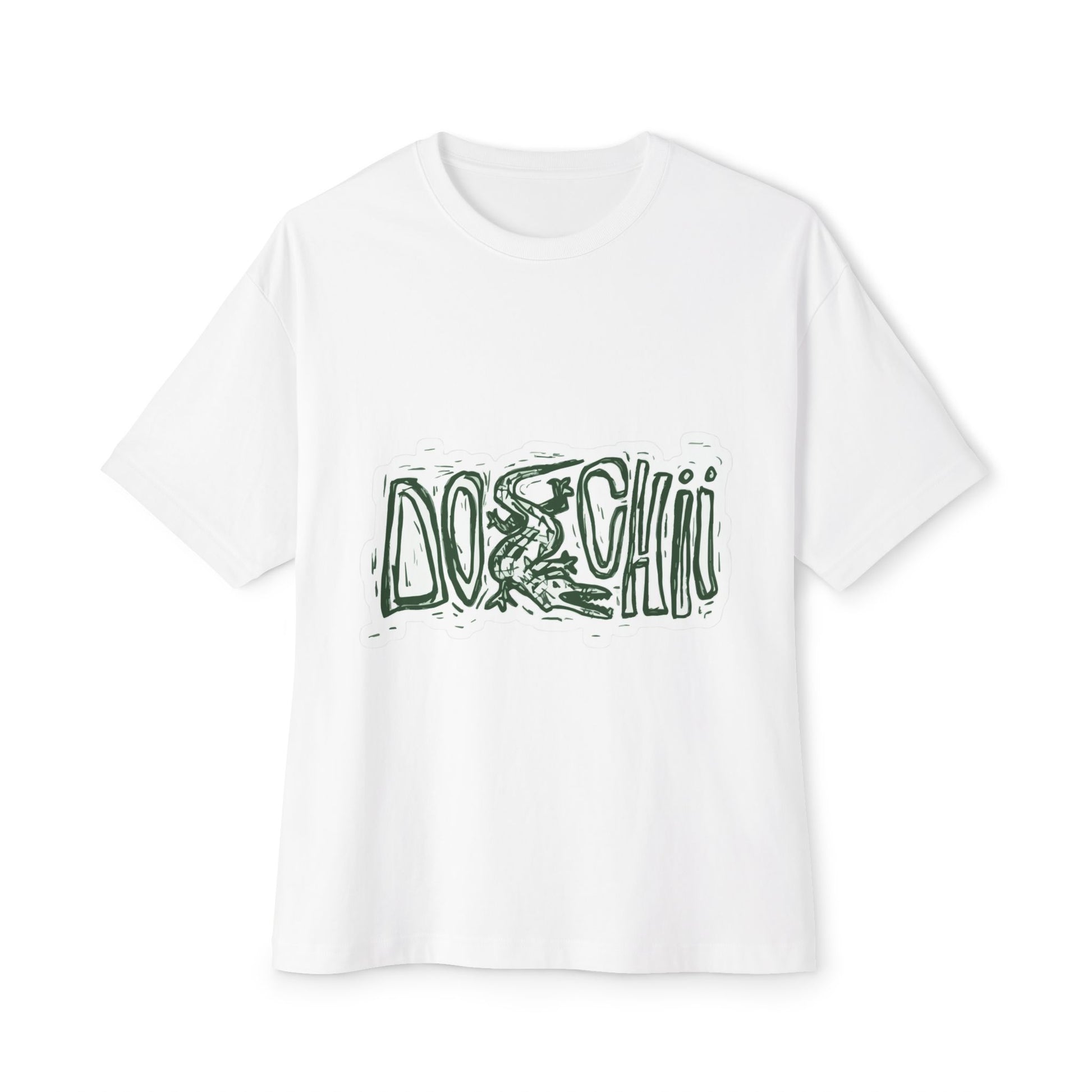 Lizard Lettering Unisex Oversized Boxy Tee - snazzymerch