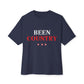 Red Country Western Star Unisex Oversized Boxy Tee - snazzymerch