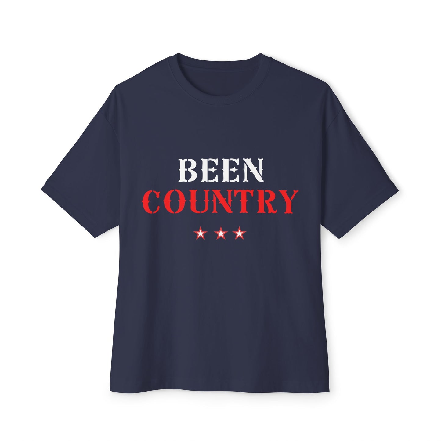 Red Country Western Star Unisex Oversized Boxy Tee - snazzymerch