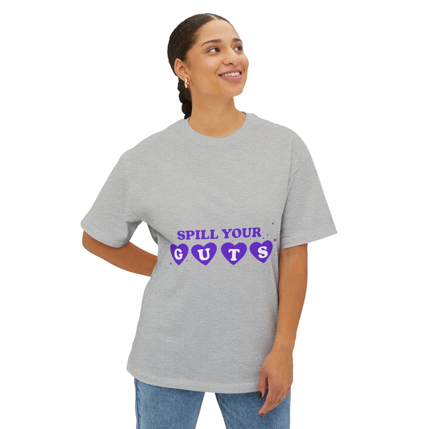 Spill Your Guts Heart-Oversized Tee Printify