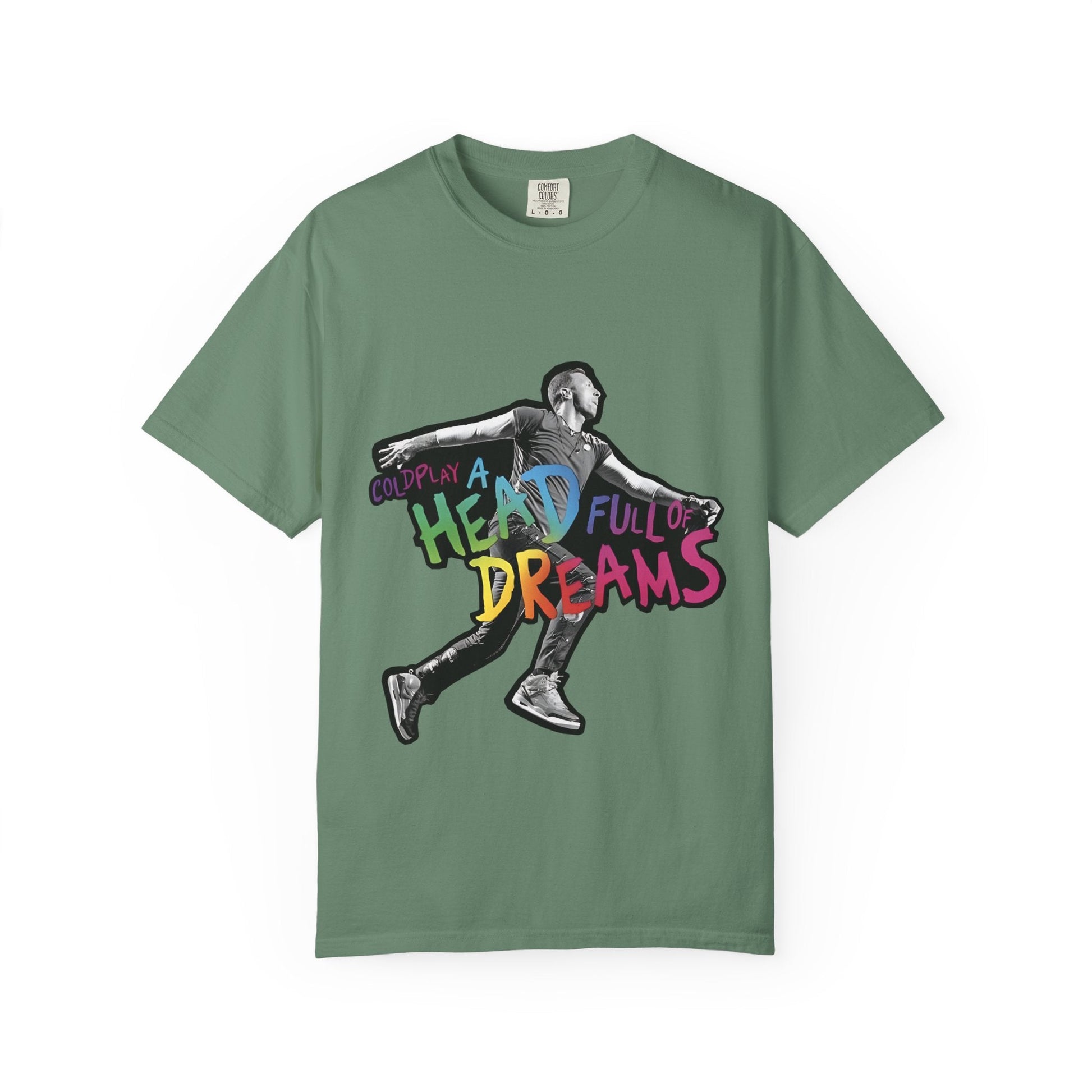 Unisex Garment-Dyed T-Shirt Inspired by Coldplay A Head Full of Dreams Chris Printify