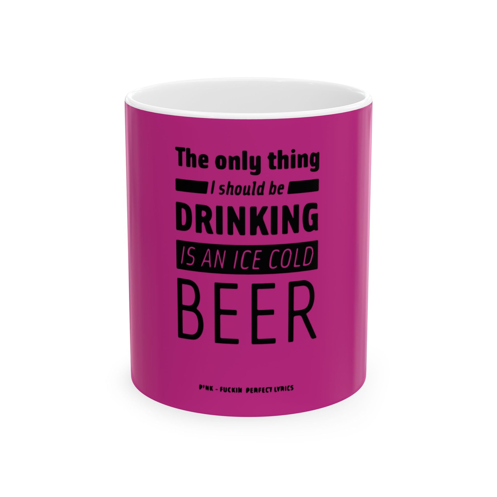 Pop Art Lips & Text Ceramic Mug, (11oz, 15oz) - snazzymerch