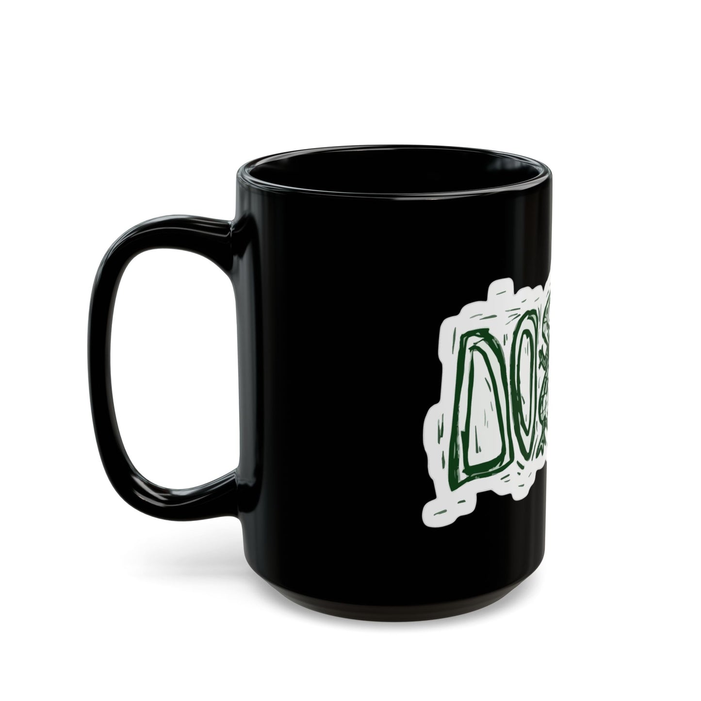 Lizard Lettering Black Mug (11oz, 15oz) - snazzymerch