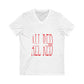 Dripping Red Script Unisex Jersey Short Sleeve V-Neck Tee - snazzymerch