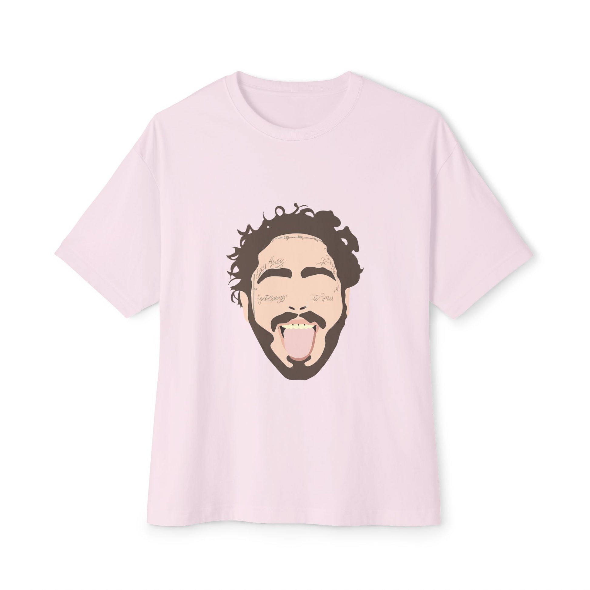 Minimalist Tongue Out Cartoon Face Unisex Oversized Boxy Tee Printify