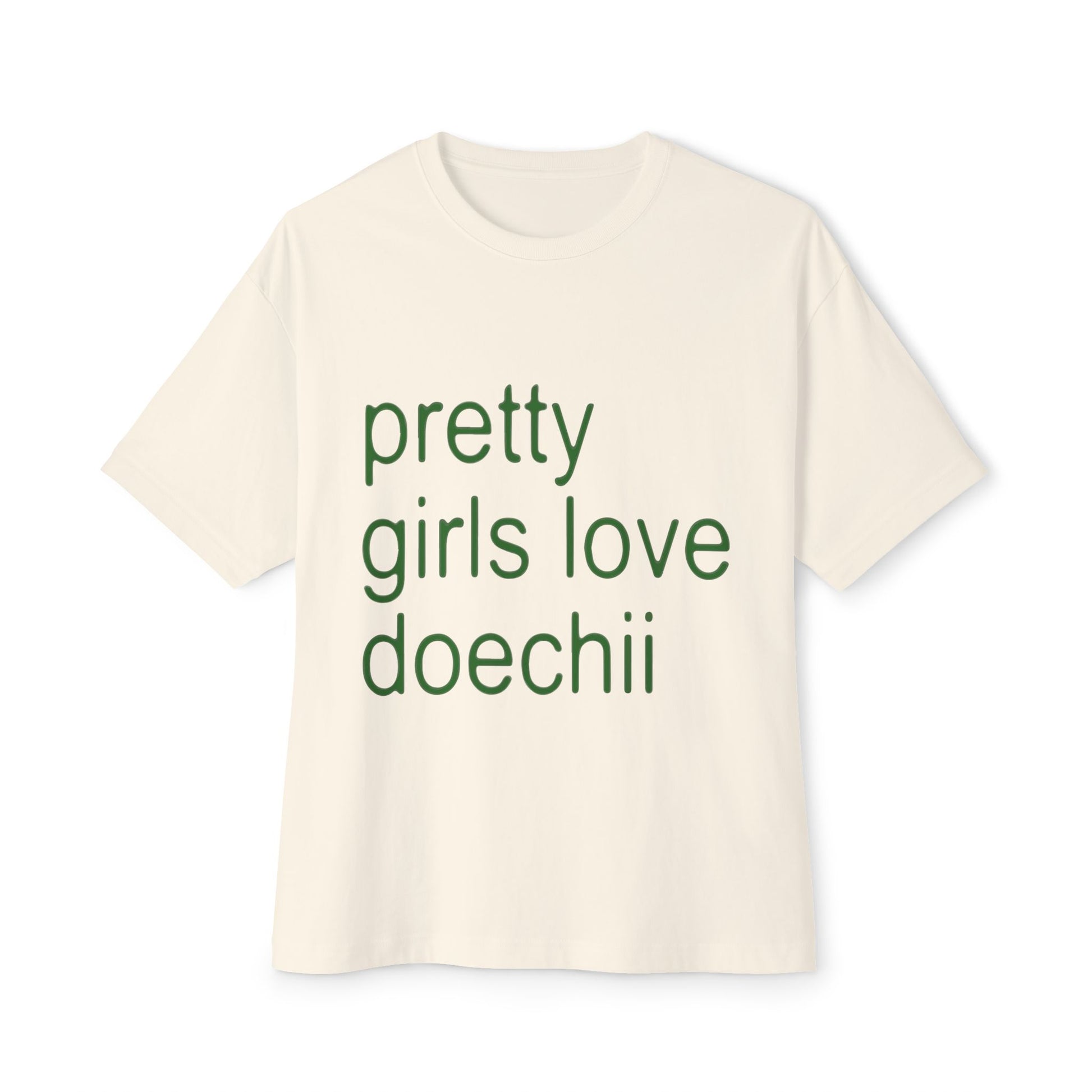 Green Text Statement Unisex Oversized Boxy Tee - snazzymerch