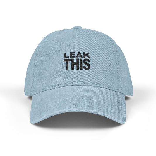 Bold Lettering Denim Hat (Embroidery) - snazzymerch