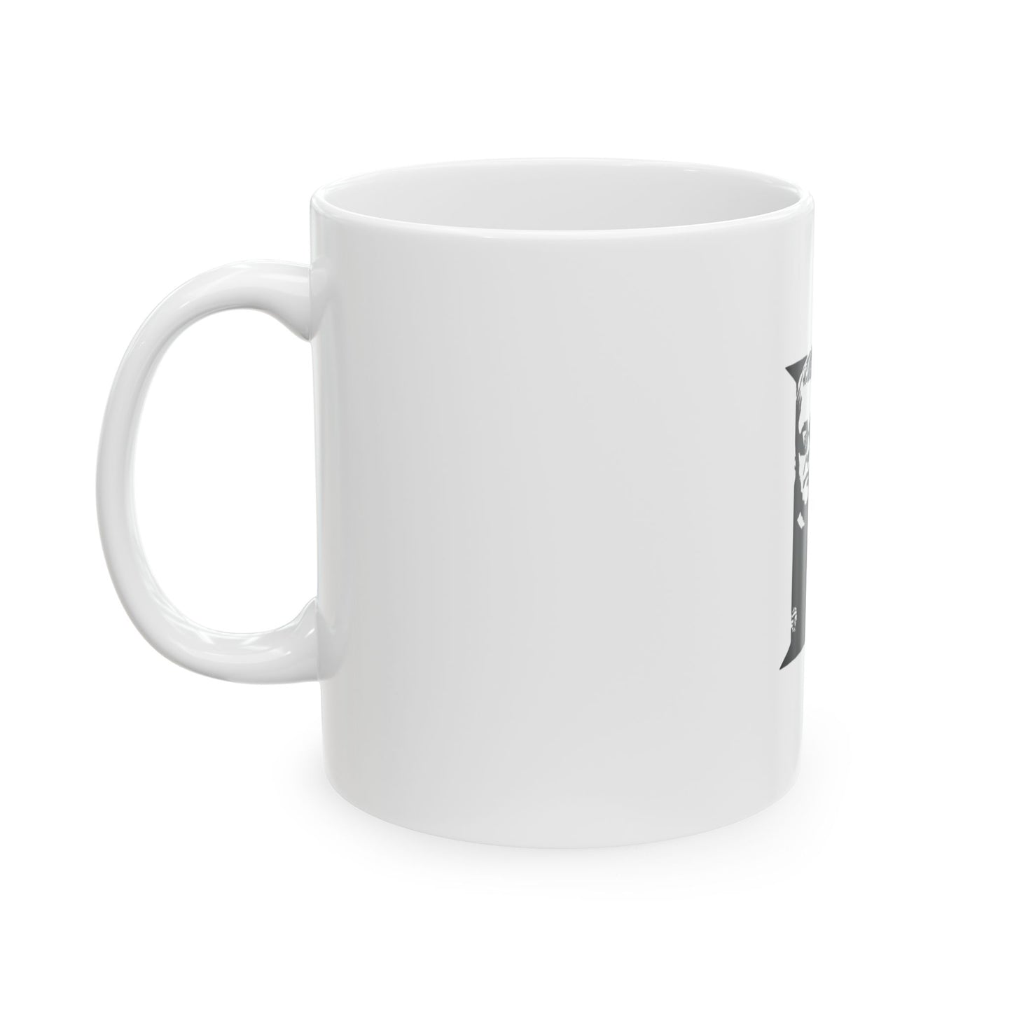 Black & White Portrait Ceramic Mug, (11oz, 15oz) - snazzymerch