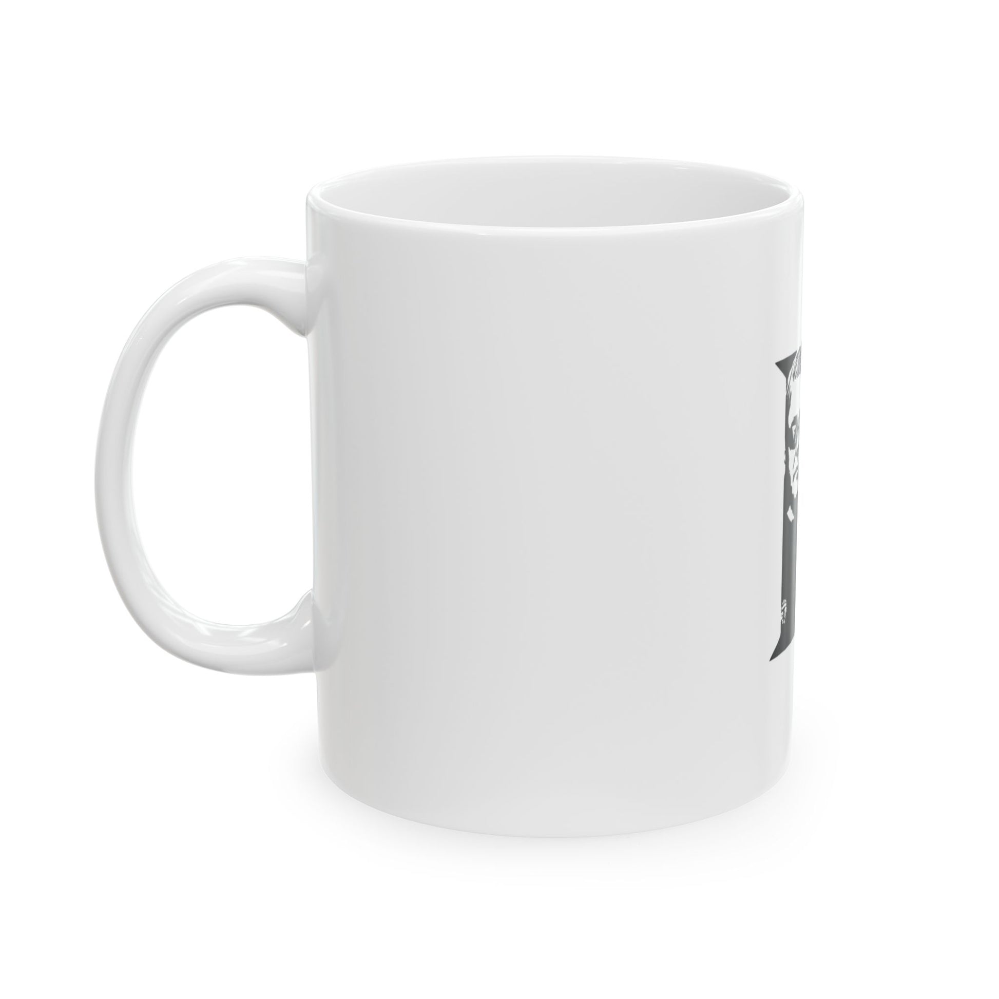 Black & White Portrait Ceramic Mug, (11oz, 15oz) - snazzymerch