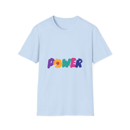 Retro Flower Power Color Pop Unisex Softstyle Tee - snazzymerch