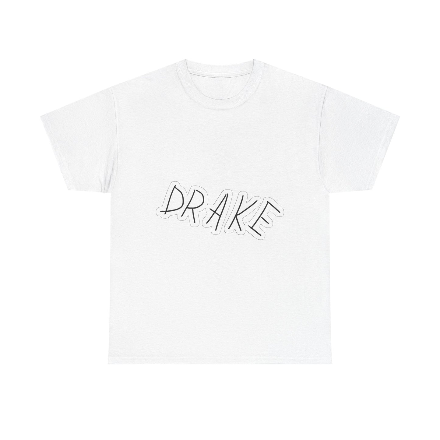 Dra-ke Graffiti Script Heavy Cotton Tee Printify